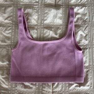 Cotton On Lavender Ribbed Crop Top